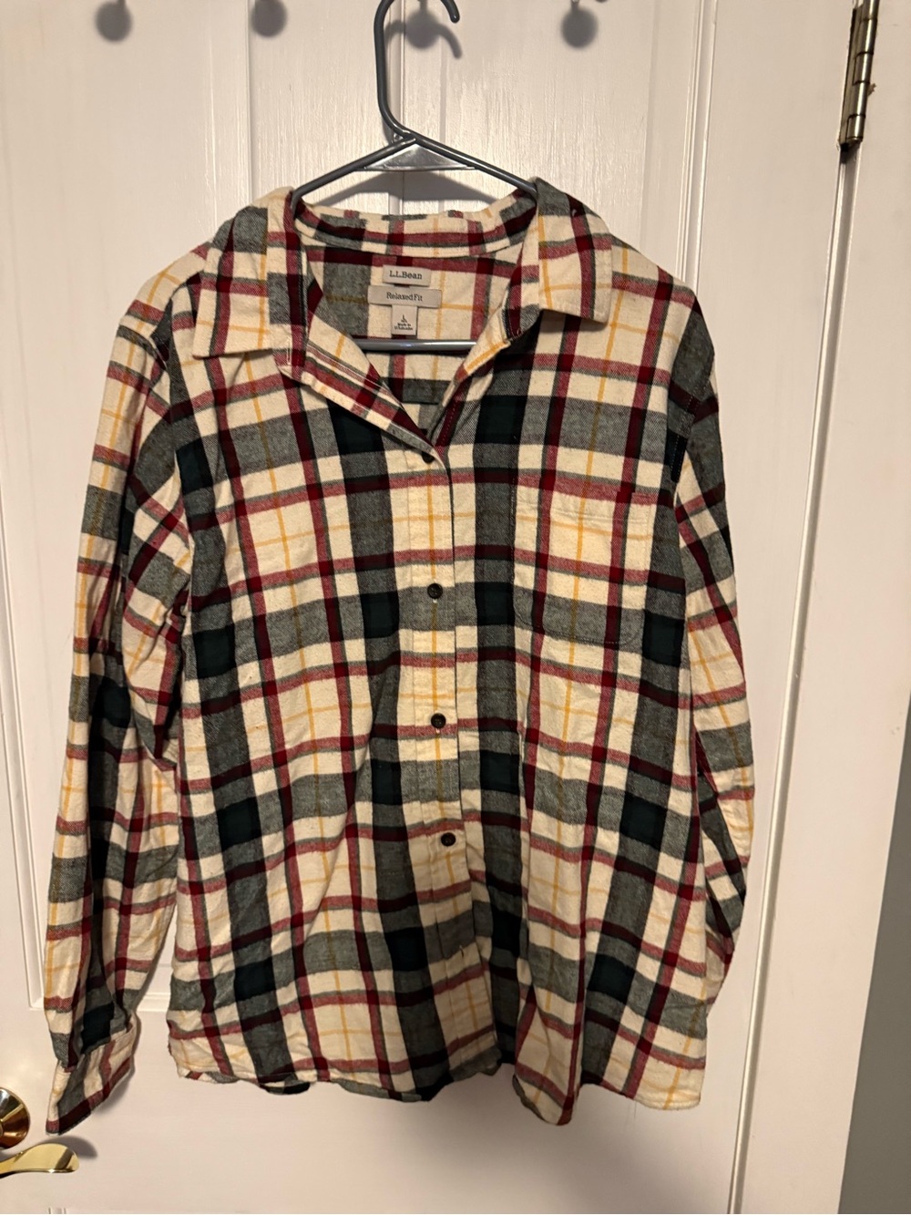 L.L. Bean plaid flannel shirt
